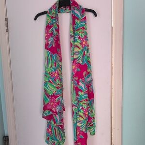 Lilly Pulitzer Pink and Green Tropical Scarf Or Wrap